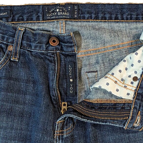 Lucky Brand Denim 221 Original Straight Leg Jeans Size W33/L32 Preowned - Picture 3 of 4